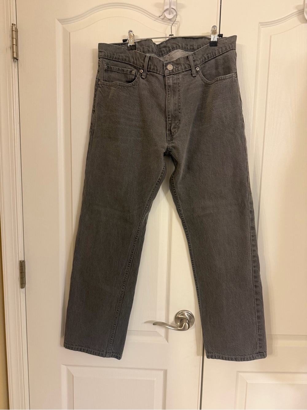 Levi's Men's Straight Jeans in Charcoal Gray